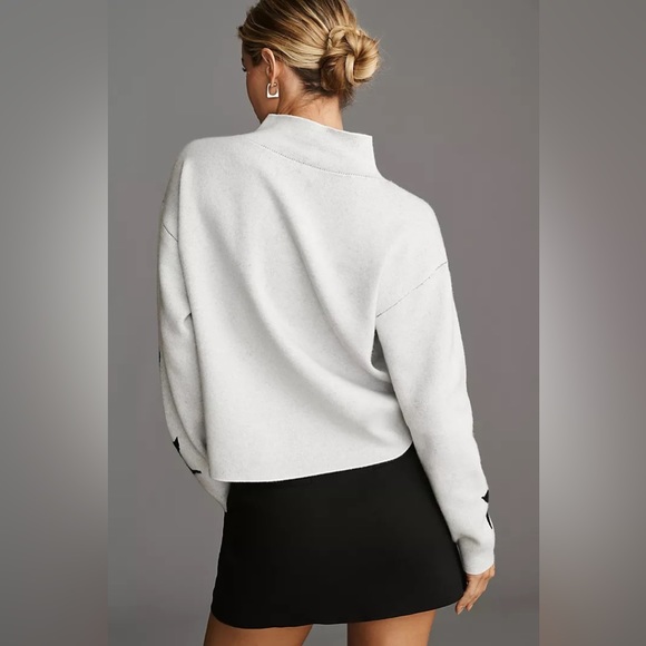 Maeve Carys by Anthropologie Mock Neck Sweater Blue Floral (Size XL) - NWT - Picture 5 of 5